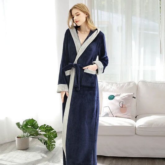 peignoir long polaire femme